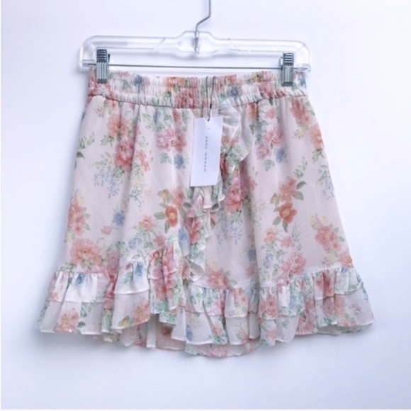 Zara Floral Ruffled Mini Skirt - Picture 6 of 14
